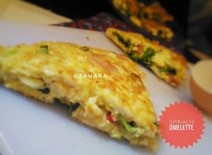 Foto resep Spinach Omelette (Telur Dadar Bayam)