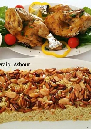 صورة لوصفة طريقة عمل كبسة الدجاج برز بسمتي