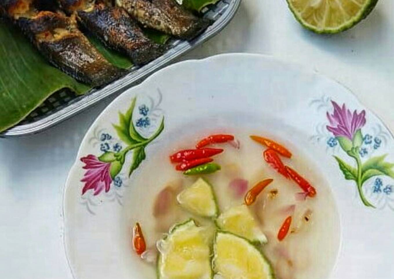 Ikan gabus (haruan) bakar cacapan limau kuit