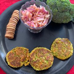 A picture of Broccoli fig pattices / kabab.