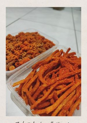 Foto resep Fusilli Keju Asin & Stik Pedas