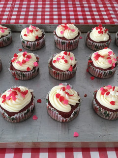 Una foto de Cupcakes de red velvet!
