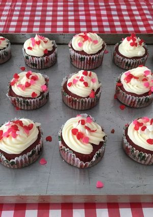 Una foto de Cupcakes de red velvet!