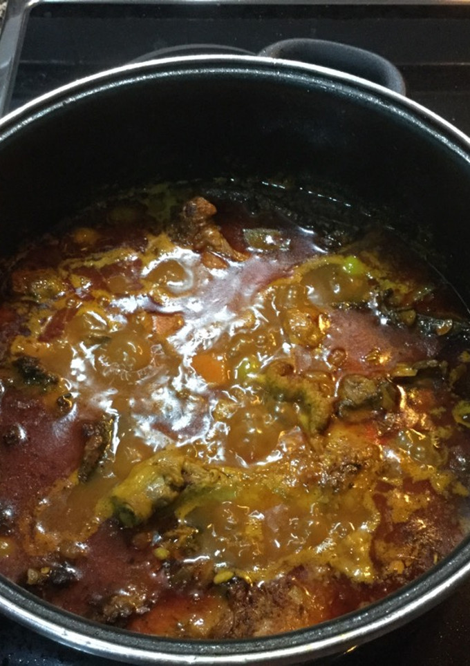 Una foto de Pollo borracho con vegetales