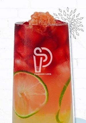 Hình của món Trà Bưởi Hồng.