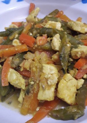 Foto resep ♡5. Tumis/Acar Wortel Buncis Tahu Udang Enak Ramah Anak (Tdk Pedas)
