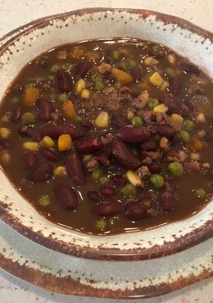 Una foto de Porotos rojos guisados a mi estilo