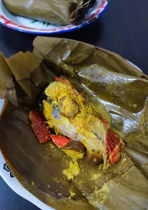 Foto resep Pepes ikan patin bumbu kuning