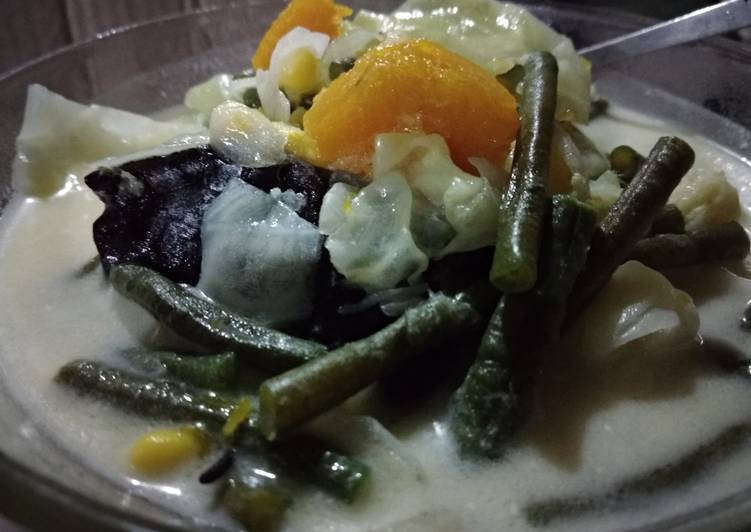 Langkah mengolah Sayur santan / belamak Anti Gagal