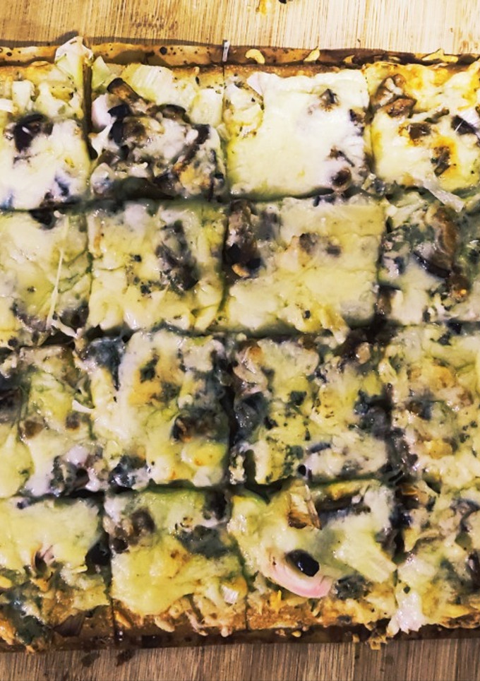 Una foto de Pizza de verduras