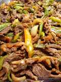 Ternera con pimientos. Receta china.(Thermomix)