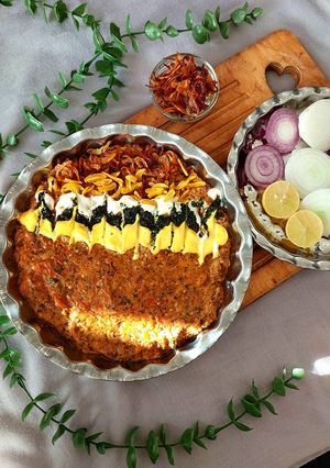 عکسی از دستور 🌸کشک و بادمجان با گوجه🌸