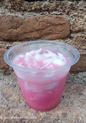 Foto resep Es degan pink lava