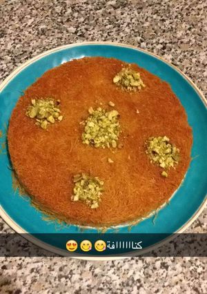 صورة لوصفة تحضير كنافة بالقشطة