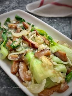 Foto resep Pokcoy siram jamur