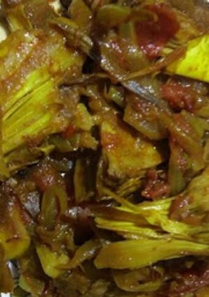 A picture of Jackfruit Sabzi/Kathal Sabzi oil free (without fry).