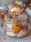 Vasitos de yogur, cacao y avellanas