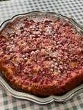Tarte sans pâte aux amandes et groseilles rouges