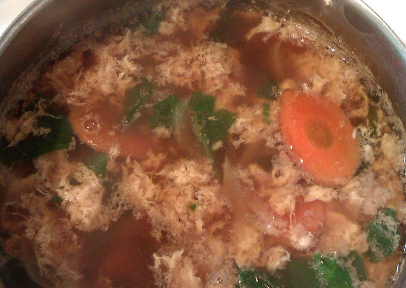 Miso egg drop soup