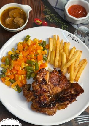 Foto resep Grilled Chicken with Mushroom Sauce