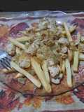Pechuga de pollo al ajillo con papas