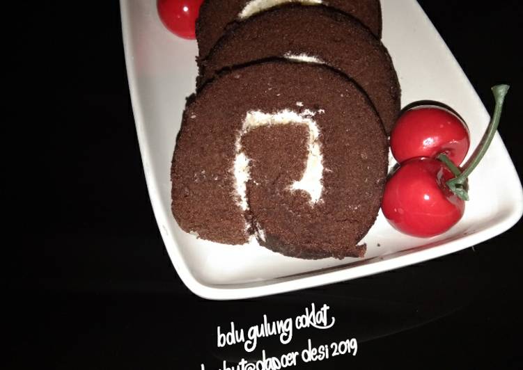 Bolu gulung coklat lembut