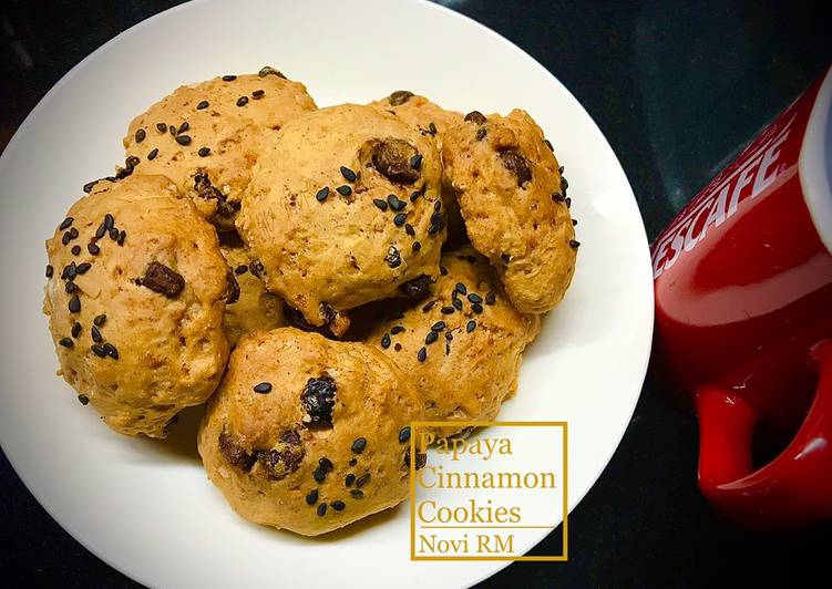 Papaya Cinnamon Cookies(No butter | No eggs)