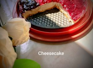 Foto resep Raspberry Cheesecake (Lamponi Cheesecake) Merah-Putih ala Mbak Tiara