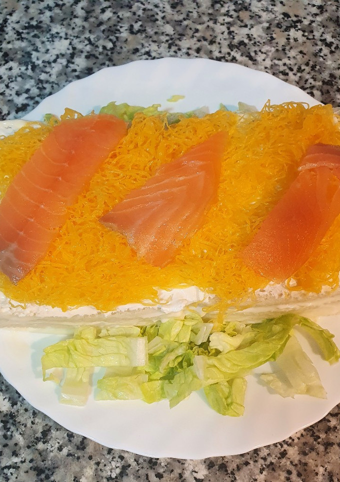 Una foto de Pastel del salmón