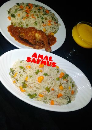 A picture of Special vegetables rice.