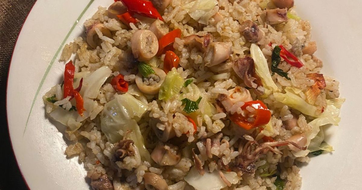 Nasi Goreng Cumi bumbu Kencur