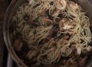 Una foto de Pasta italiana marinara