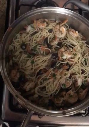 Una foto de Pasta italiana marinara