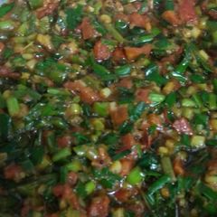 A picture of Green Garlic-Tamatoes Sabji.