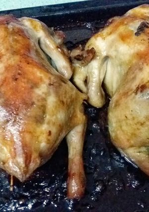 A picture of My Mom's Baked Chickens.