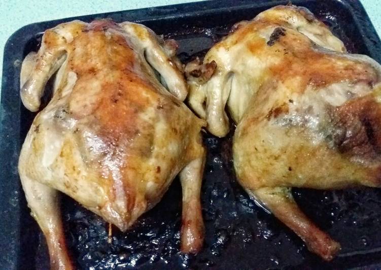 My Mom's Baked Chickens