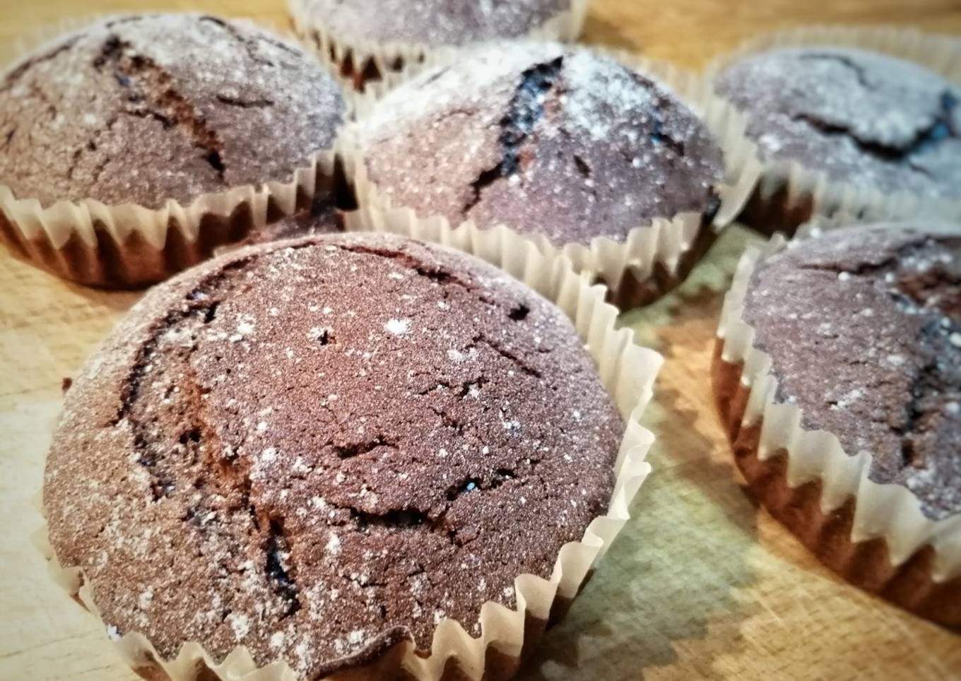 Magdalenas de boniato, calabaza y chocolate