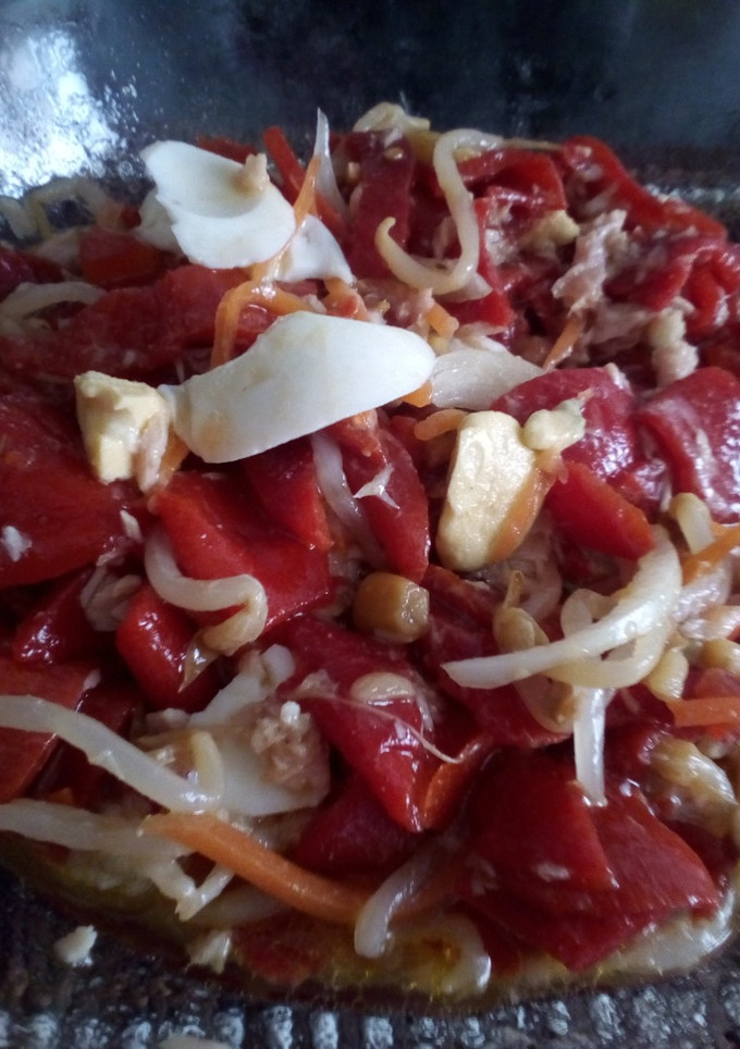 Una foto de Ensalada de pimientos del piquillo