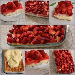 طبقات الوافل 🧇 مع الكاسترد والفراولة🍓-レシピのメイン写真
