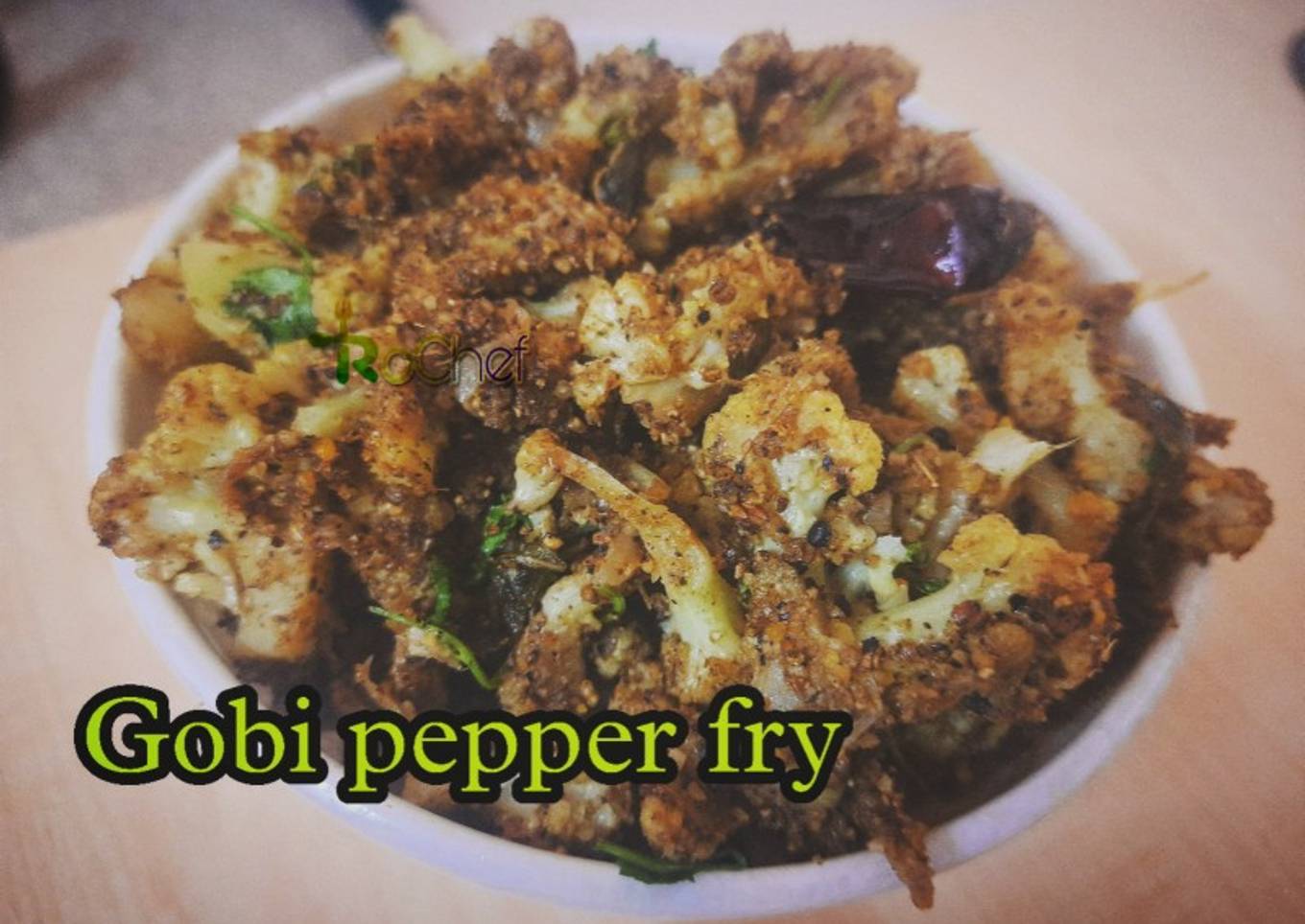 Cauliflower pepper masala (dry) | Gobhi pepper stir fry