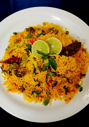 A picture of Vegetable Pulao🥰.