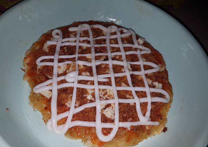 Resep Pizza Tanpa Tepung Dan Oven Oleh Muhammad Panji Purnomo   Cookpad