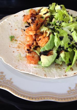 A picture of Spicy Shrimp Burritos.