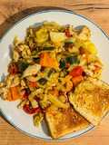Verdure al cartoccio con pollo