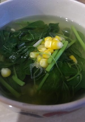 Foto resep Sayur bayam jagung manis