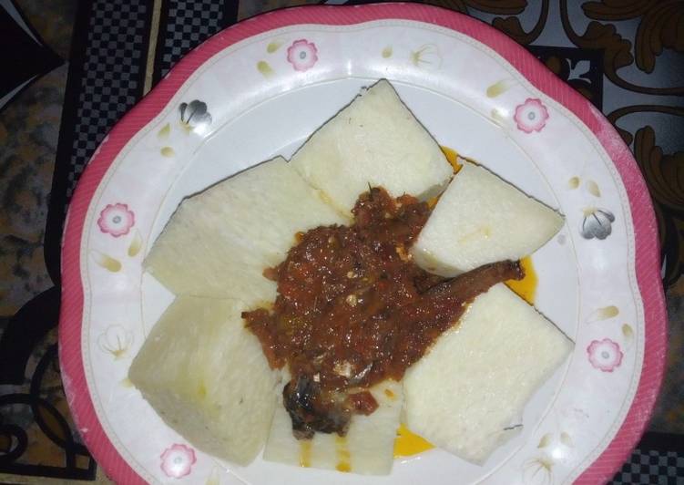 Learn How To White yam and sauce