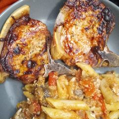 Airfryer Simple pork chops.😋😋 A picture of Airfryer Simple pork chops.😋😋.