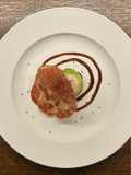 Fichi ripieni di crema al pecorino e coppa croccante