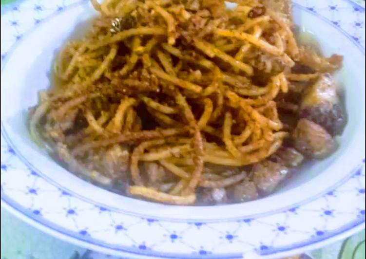 Spaghetti con tonno fresco ammuddicati