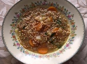 Una foto de Sopa de municiones con zanahoria